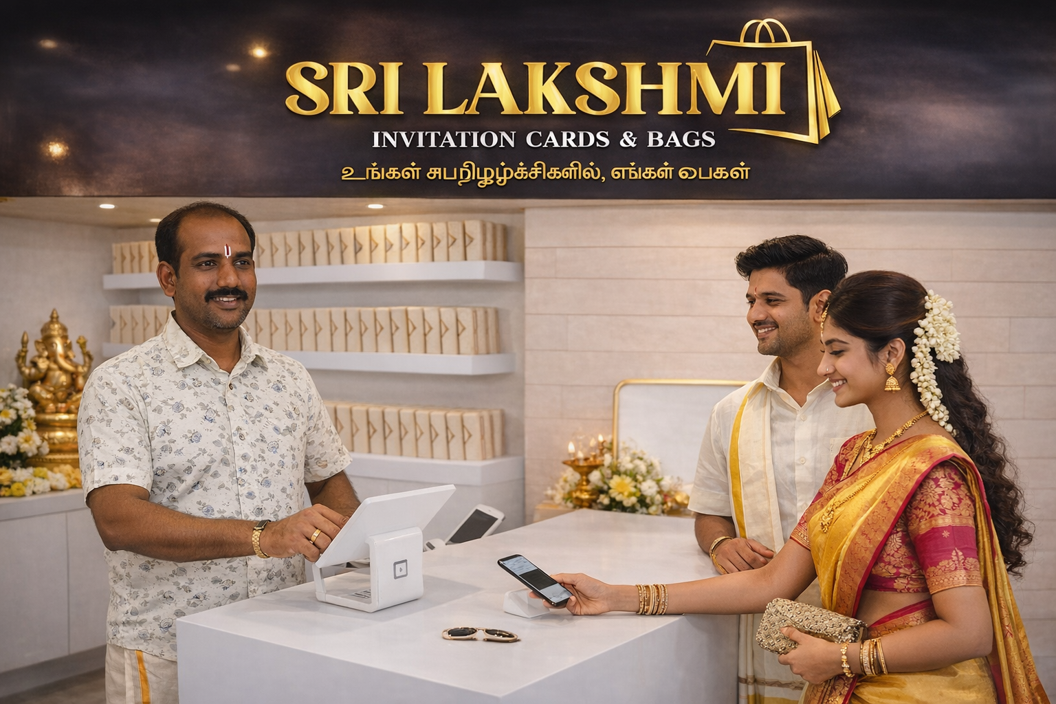Sri Lakshmi Invitation Cards & Bags